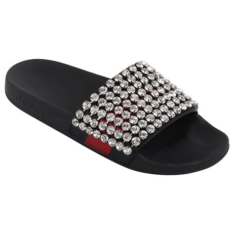 diamond encrusted gucci slides|best deals on gucci slides.